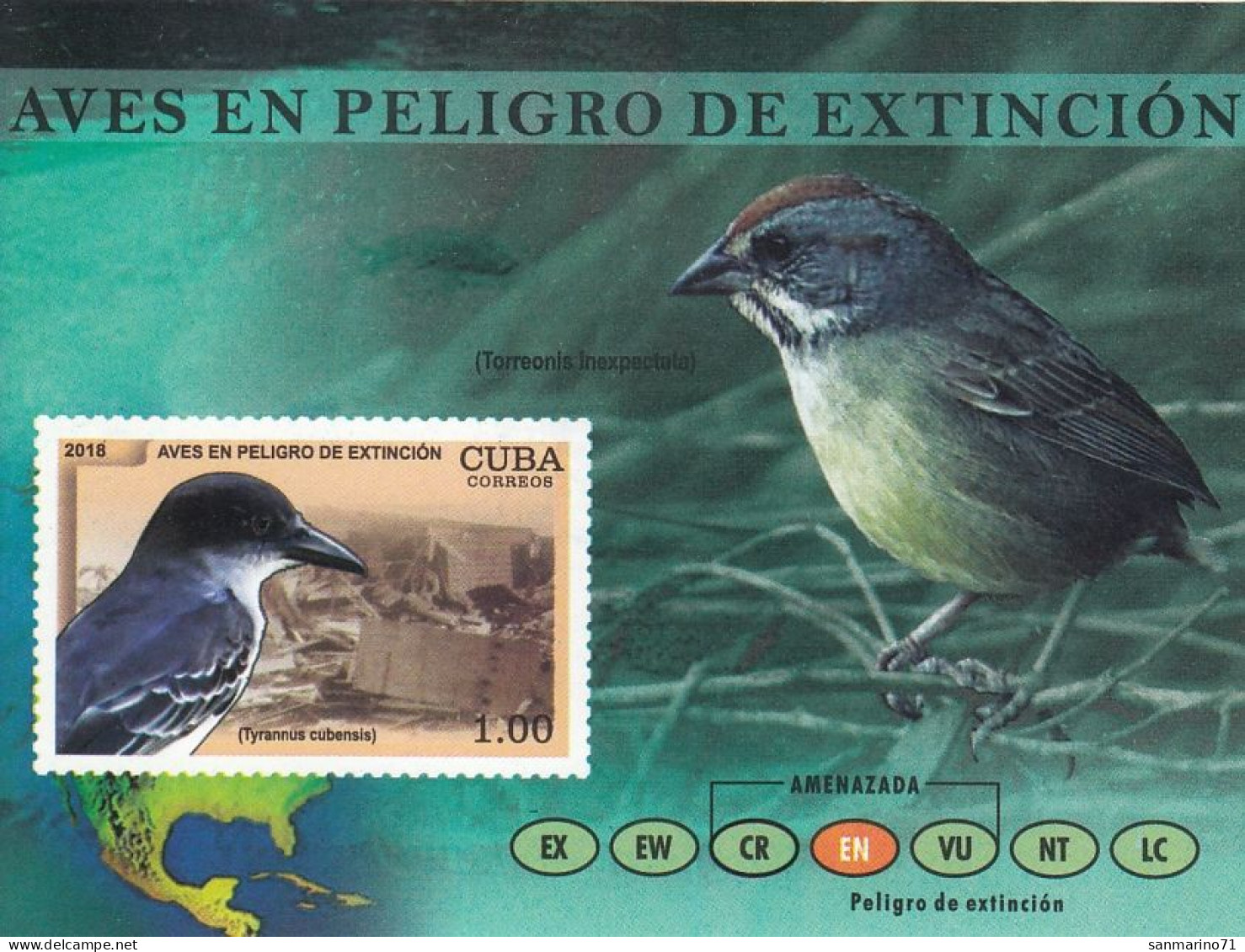 CUBA Block 356,unused (**) Birds - Blocs-feuillets