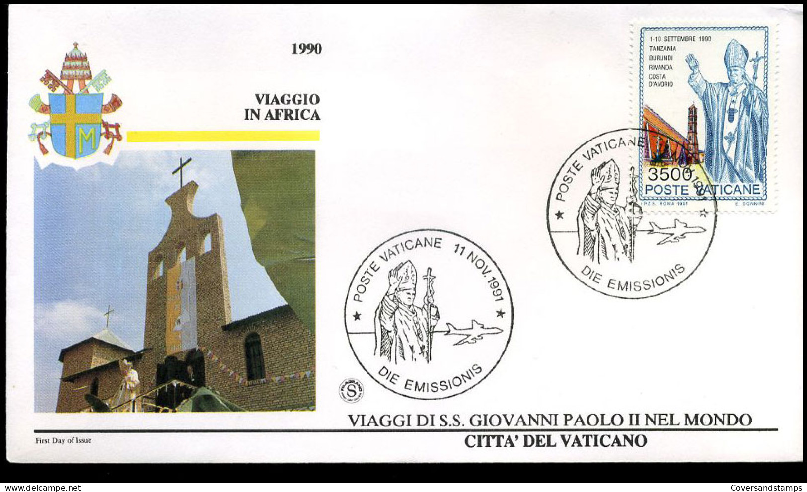 Vaticaan - FDC - Viaggi Di S.S. Giovanni Paolo II Nel Mondo 1990                   - FDC