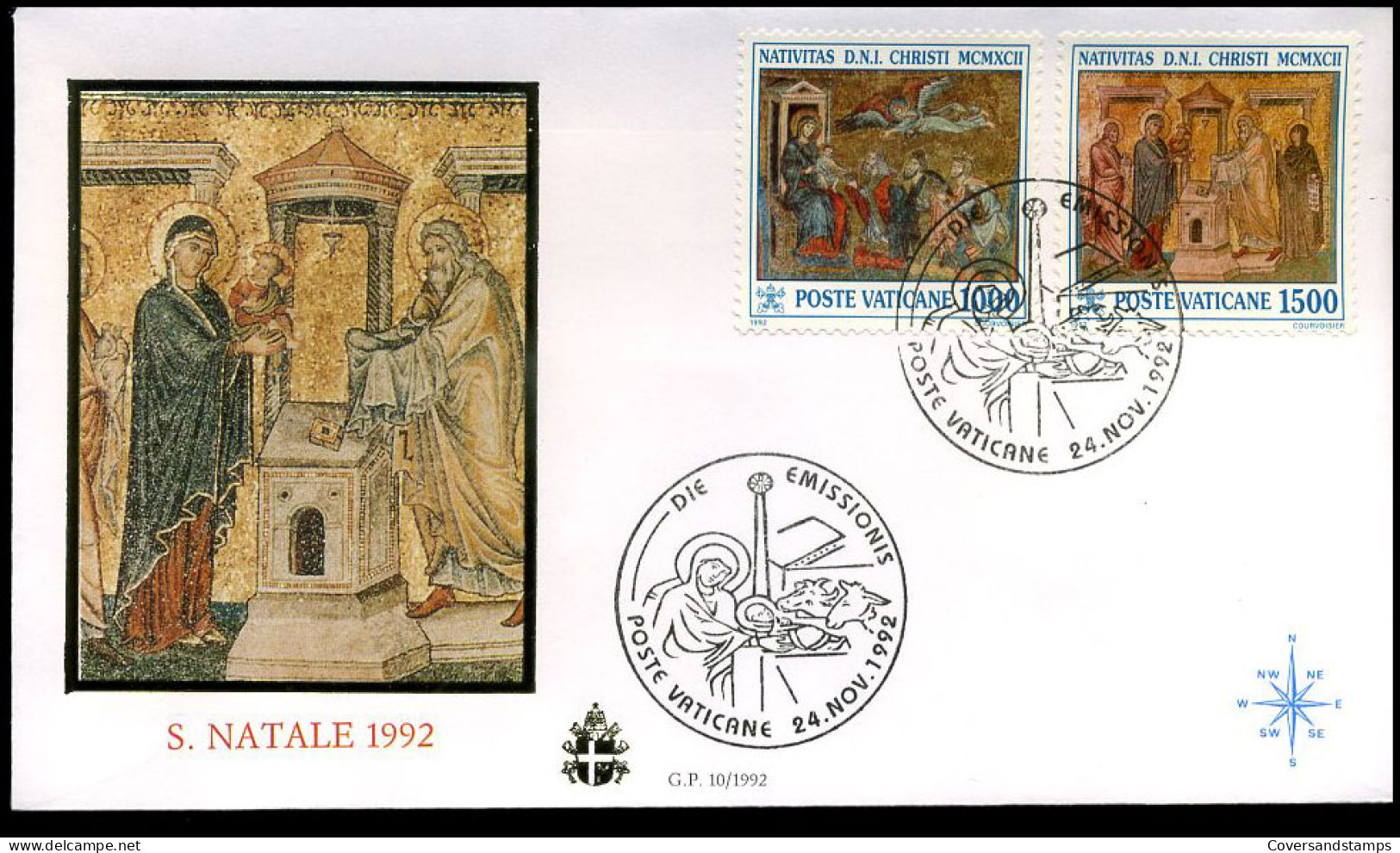 Vaticaan - FDC - Kerstmis 1992               - FDC