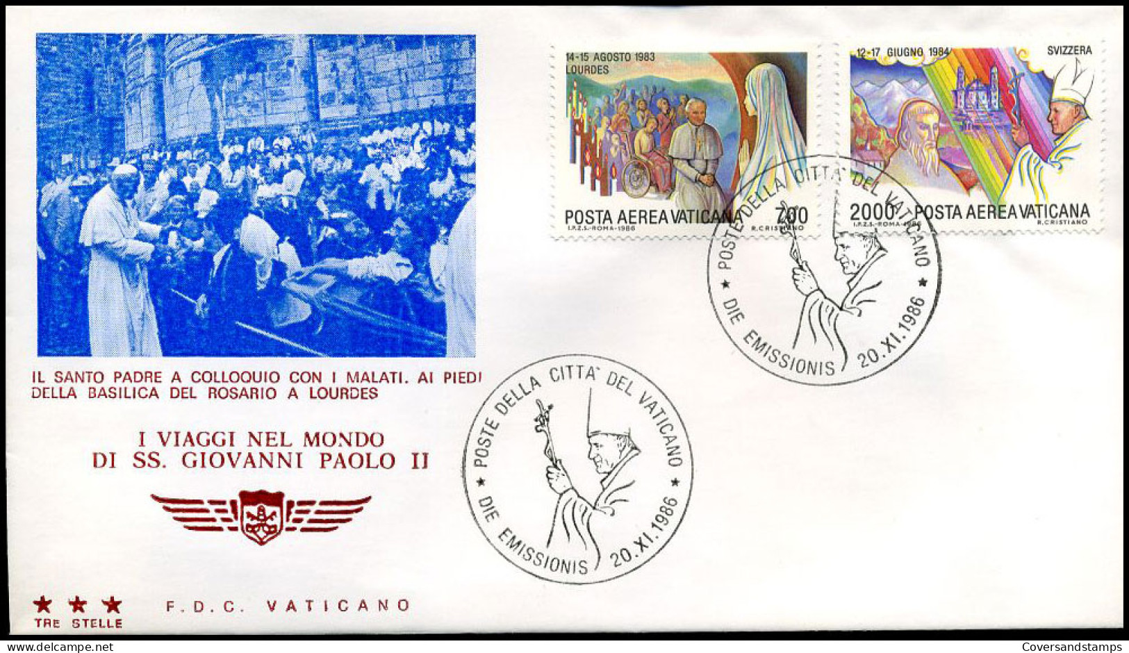 Vaticaan - FDC - I Viaggi Nel Mondo Di SS. Giovanni Paolo II                 - FDC