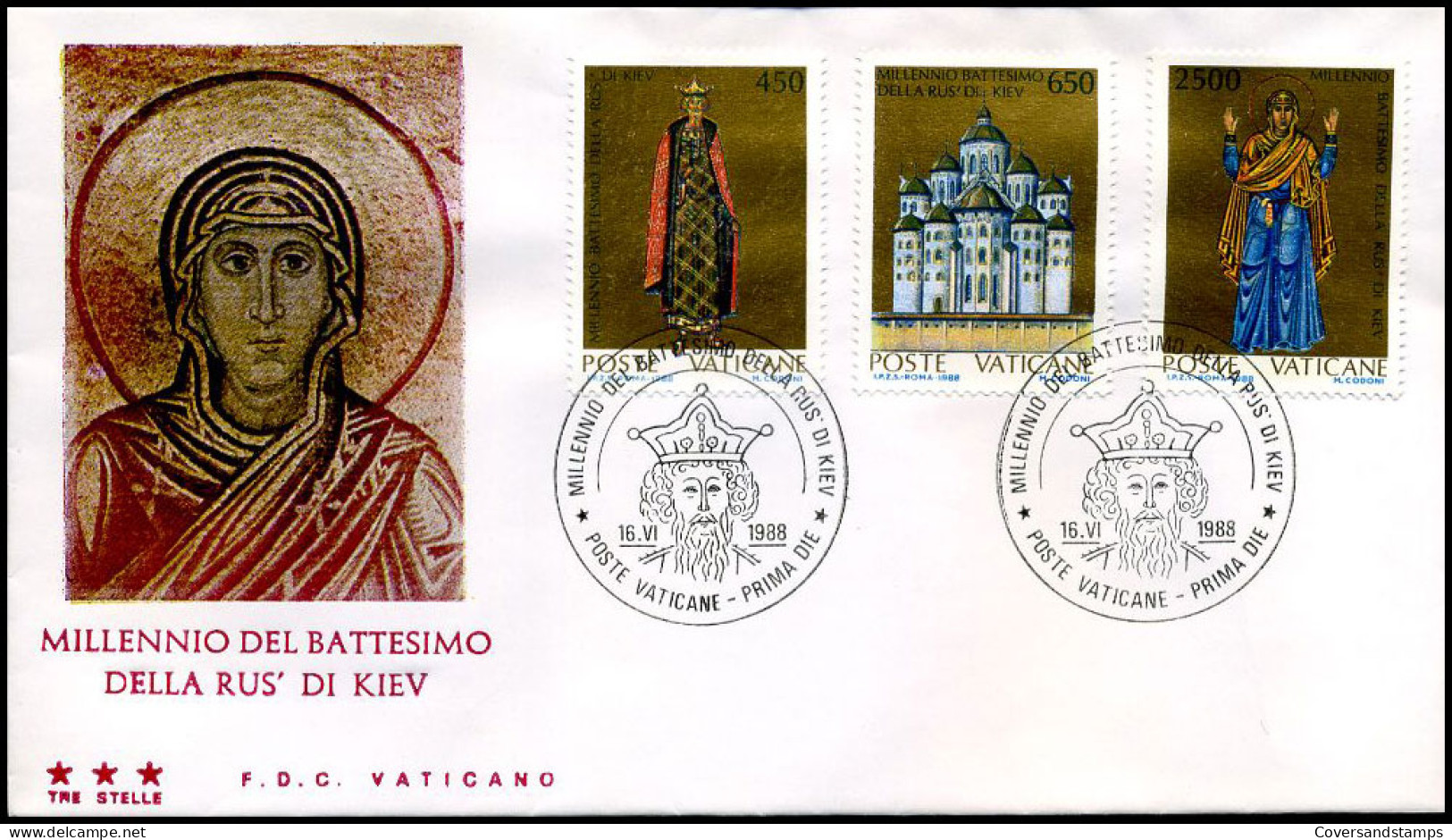 Vaticaan - FDC - Millennio Del Battesimo Della Rus' Di Kiev               - FDC