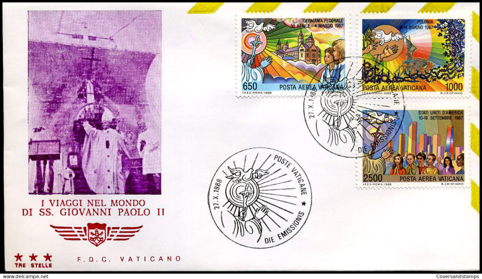 Vaticaan - FDC - I Viaggi Nel Mondo Di SS. Giovanni Paolo II               - FDC