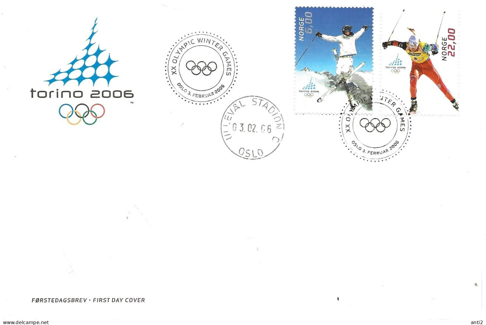 Norway 2006 Winter Olympics, Turin, Kari Traa And Ole Einar Bjørndalen MI  1561-1562 FDC - Briefe U. Dokumente