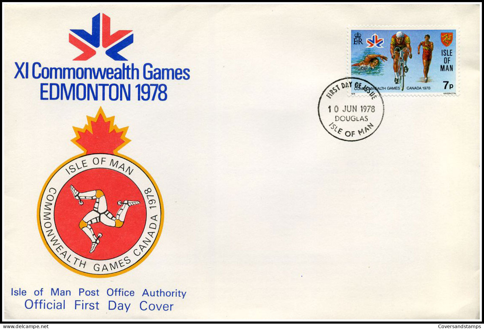 Isle Of Man - FDC - XI Commonwealth Games Edmonton 1978                                   - Isla De Man