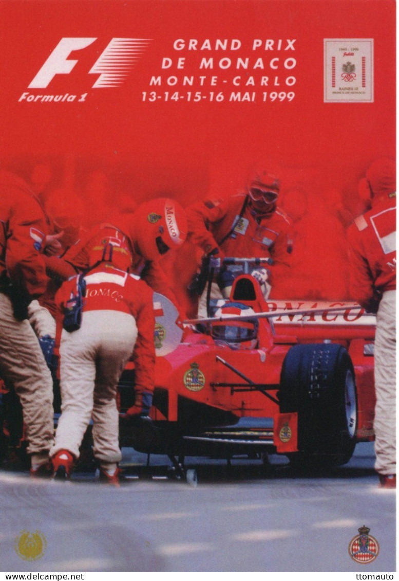 Grand Prix  Monaco 1999 -  Publicité D'epoque   - Ferrari -  CPM - Grand Prix / F1