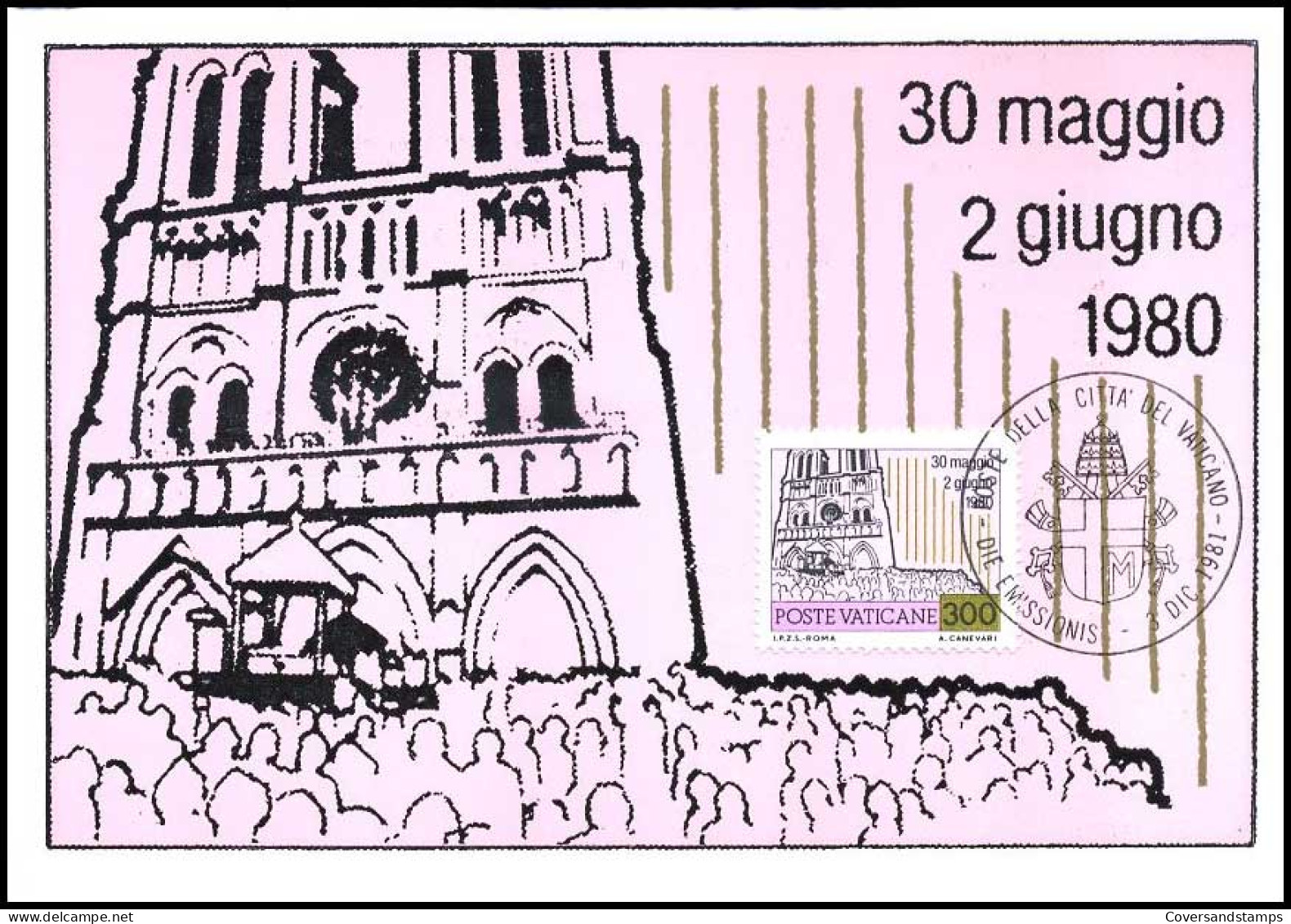 Vaticaan - MK - Joannes Paulus II : 30 Maggio - 2 Giugno 1980                          - Maximumkarten (MC)