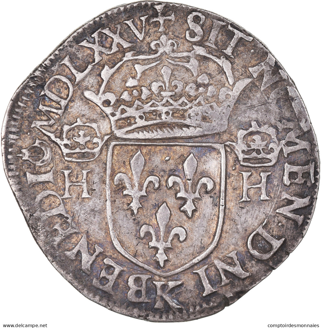 Monnaie, France, Henri III, Teston, 1575, Bordeaux, TB+, Argent, Sombart:4646 - 1574-1589 Heinrich III.