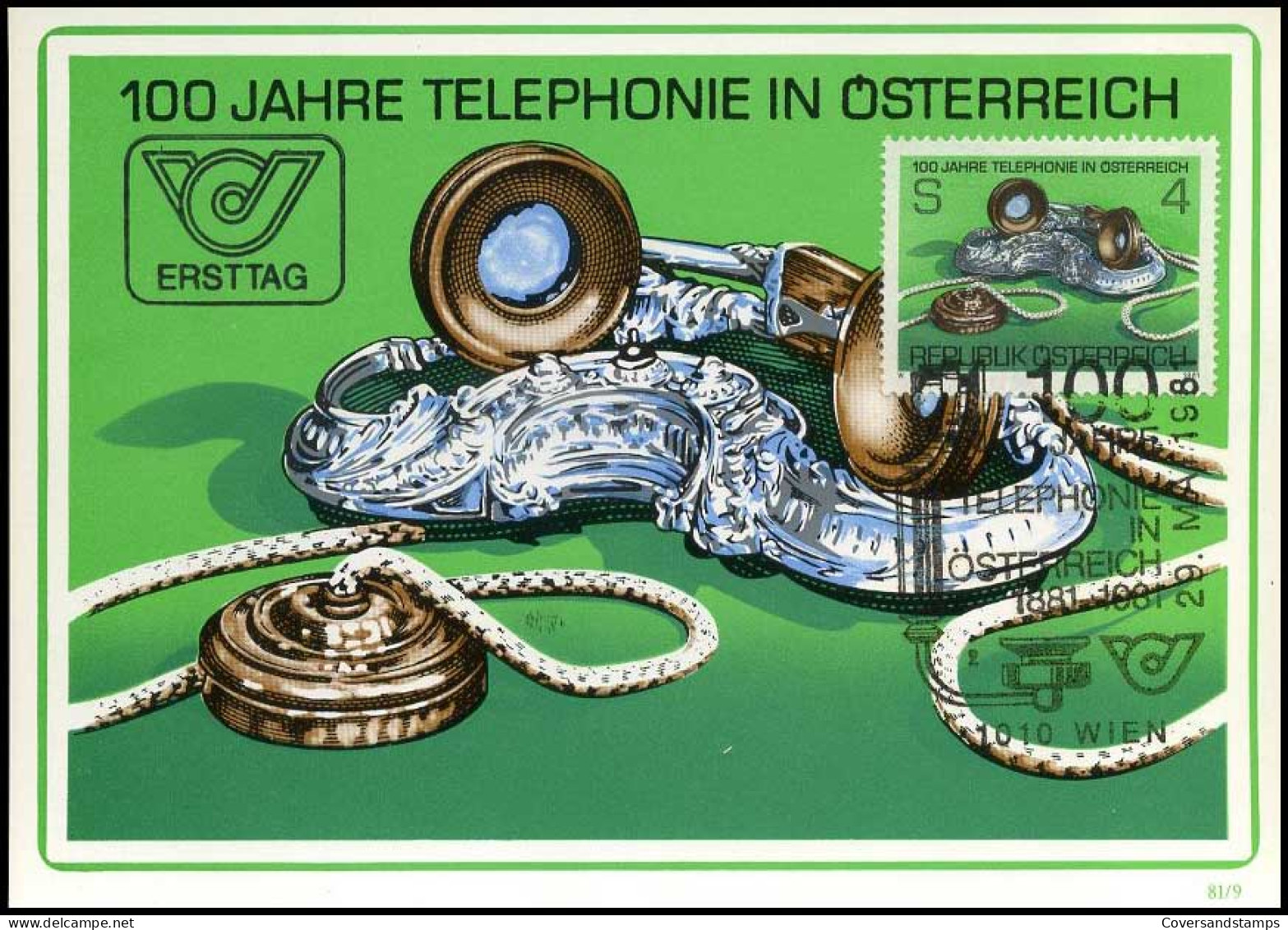 Oostenrijk - MK - 100 Jahre Telephonie In Österreich                                  - Maximumkarten (MC)
