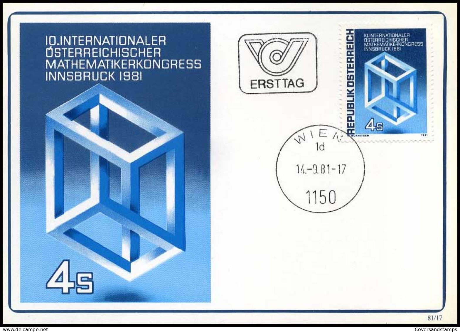 Oostenrijk - MK - Mathematiker Kongress                               - Maximumkaarten