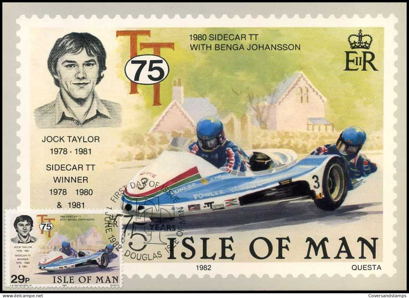Isle Of Man - MK - Jock Taylor, Sidecar TT Winner                         - Man (Eiland)