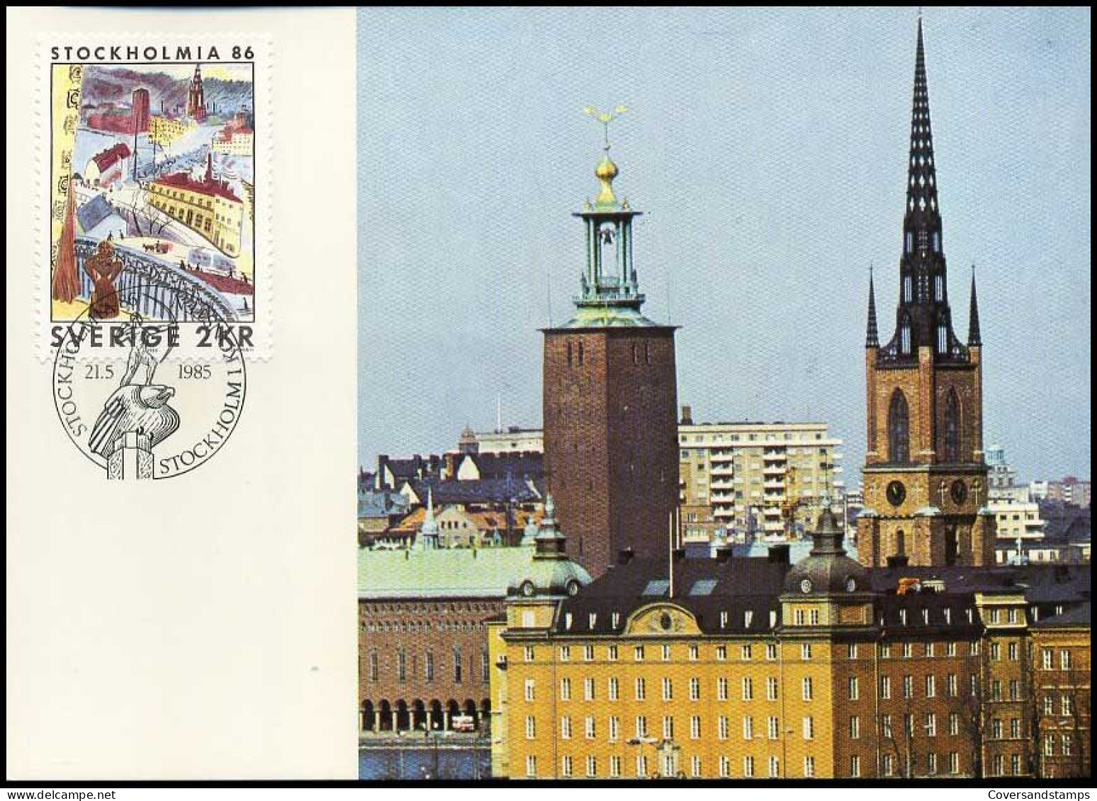 Zweden - MK - ""A View Of Slussen""                       - Cartoline Maximum