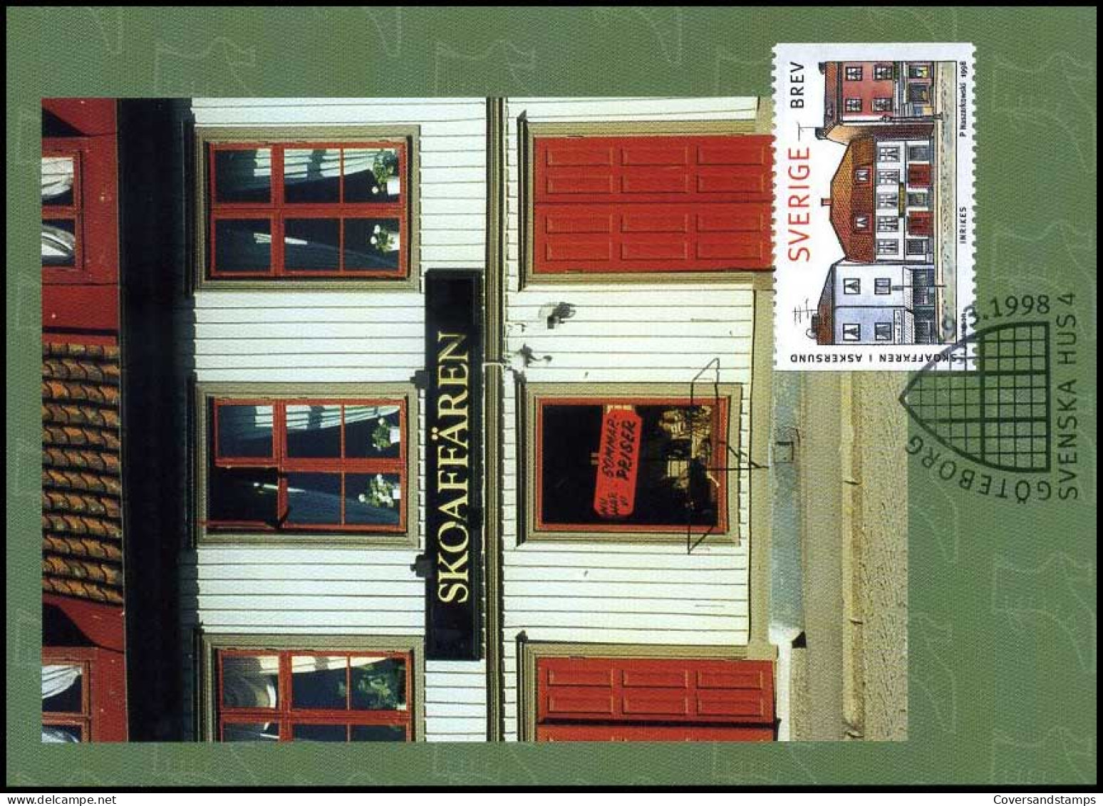 Zweden - MK - Swedish Houses - Town Houses                      - Maximum Cards & Covers