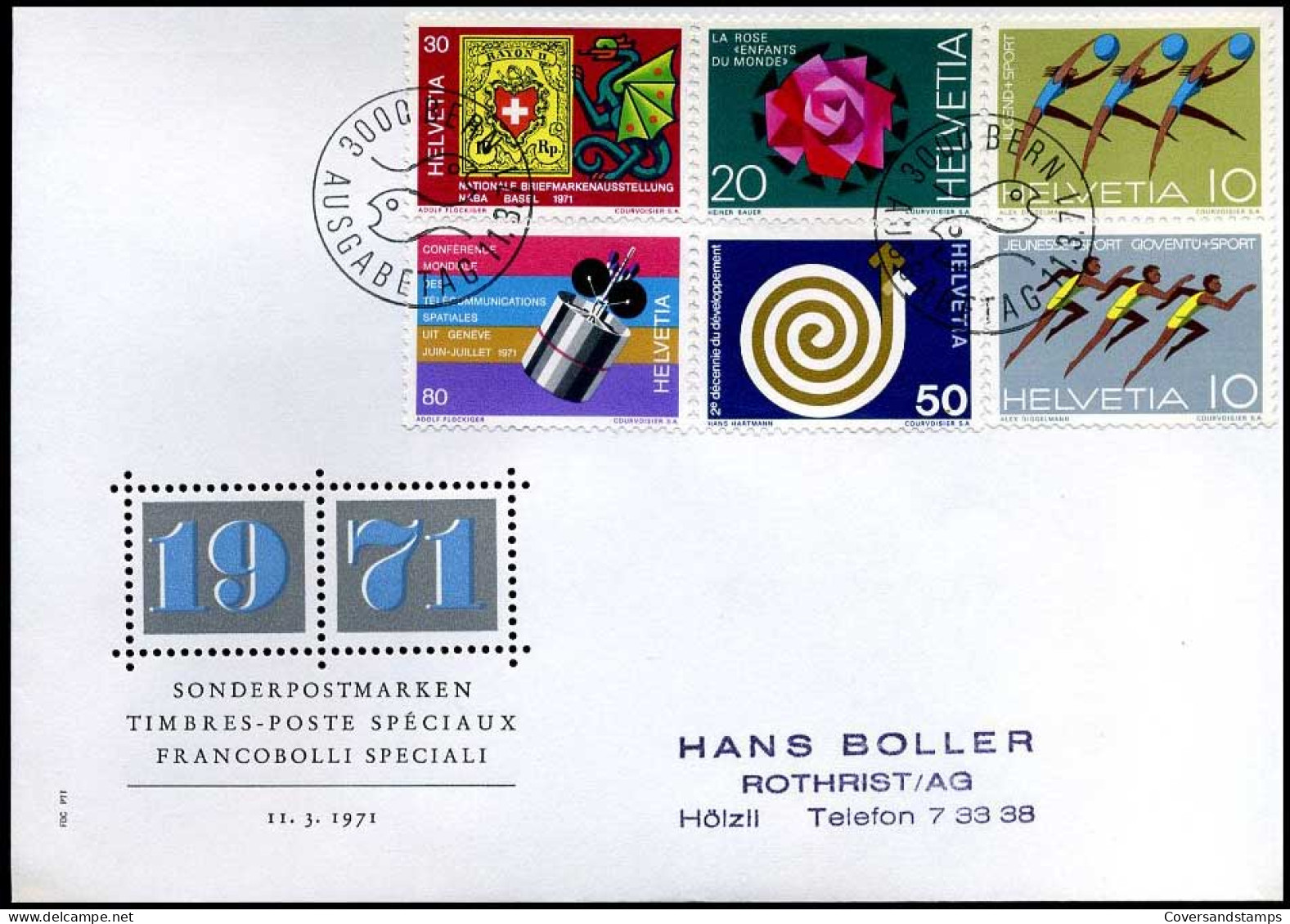 Zwitserland - FDC - Sonderpostmarken                           - FDC