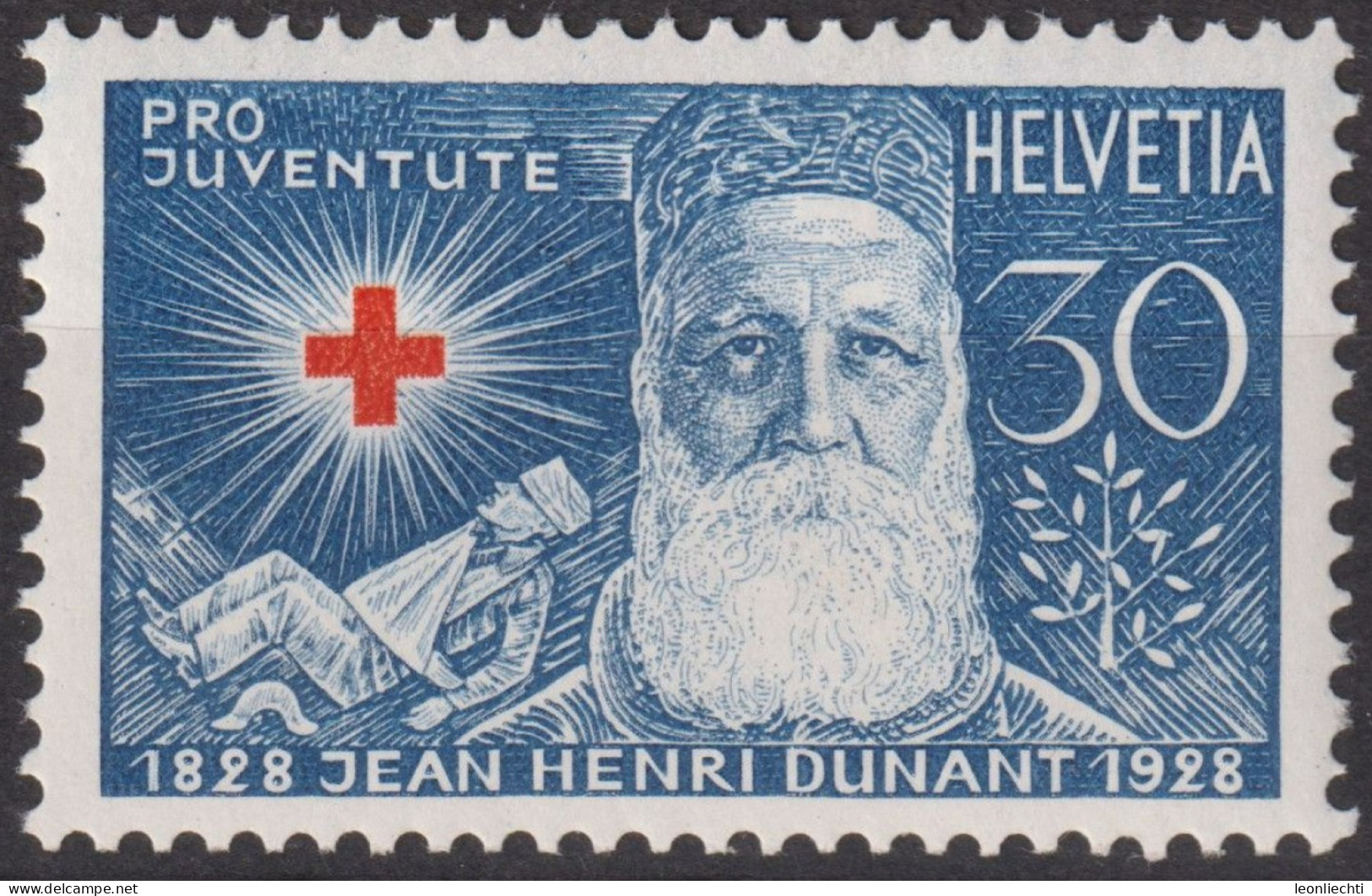 1928 Schweiz / Pro Juventute ** Zum:CH J48, Mi:CH 232, Yt:CH 234, Henri Dunant, Rotes Kreuz - Unused Stamps