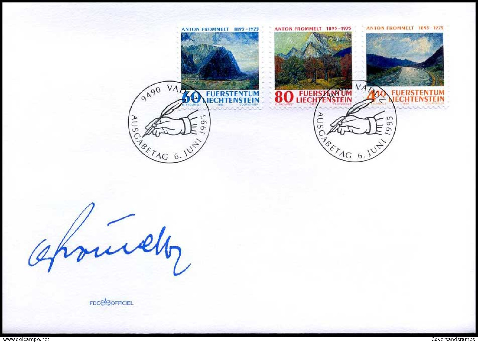 Liechtenstein - FDC - Anton Frommelt                              - FDC