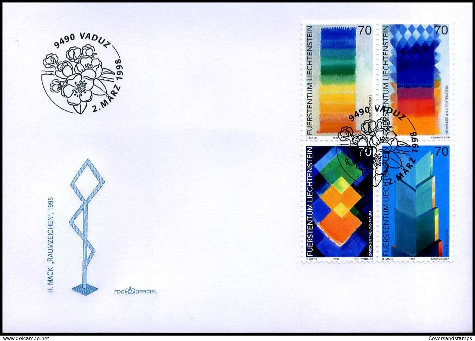 Liechtenstein - FDC - H. Mack ""Raumzeichen""                              - FDC