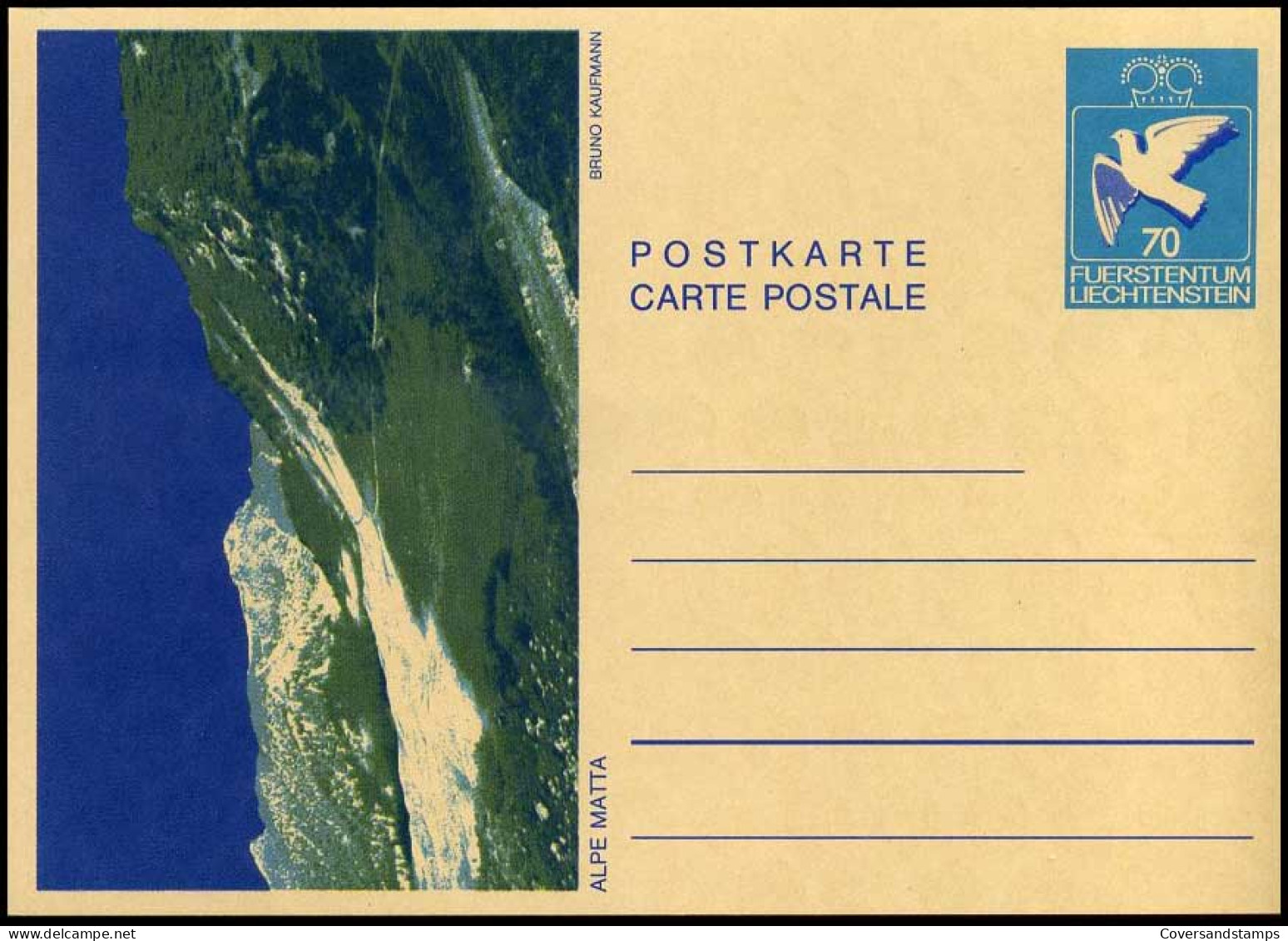 Liechtenstein  -  Postkaart Alpe Matta                                    - Postwaardestukken