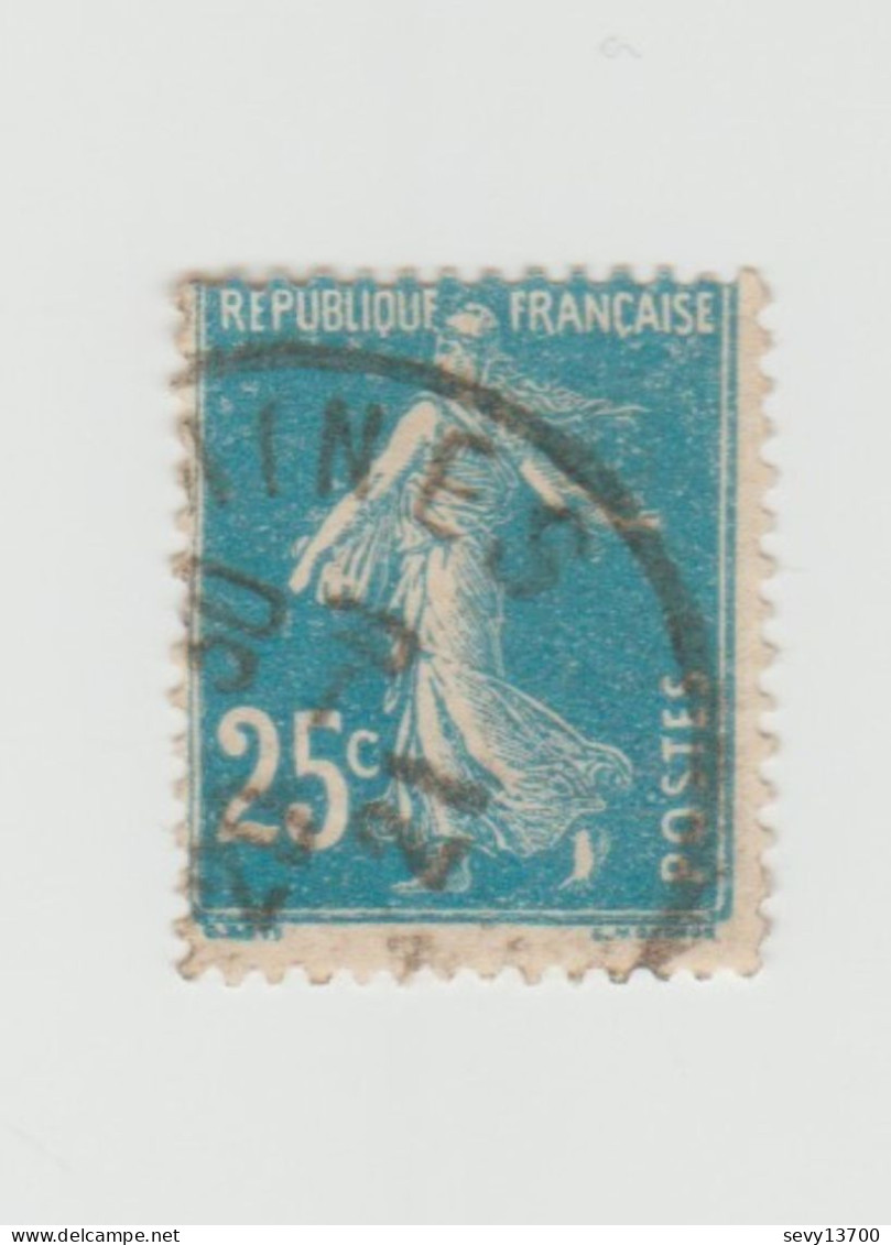 France Timbre Type Semeuse 25 C Yvert Tellier N° 140 Piquage Décalé - Usati