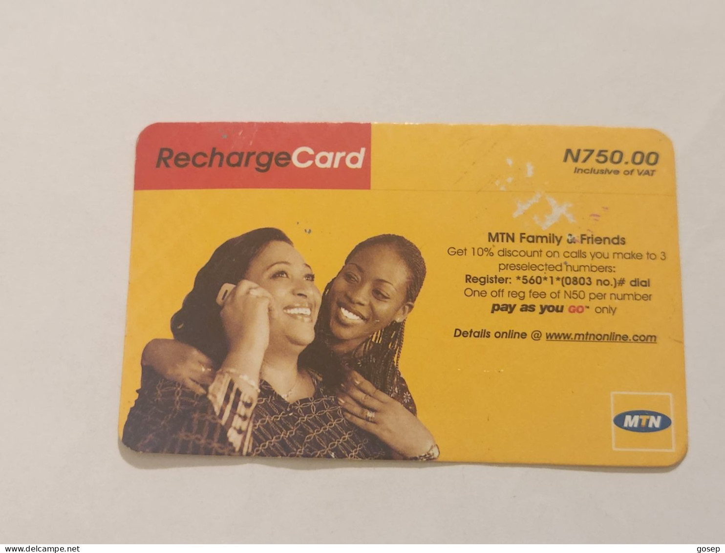 NIGERIA(NG-MTN-REF-0015)-Mother And Daughter-(43)-(1337-8378-8483)-(N750.00)-used Card - Nigeria