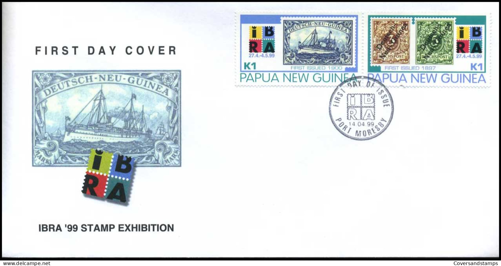 Papua Nieuw Guinea  -  FDC  -  IBRA '99 Stamp Exhibition                                             - Papua New Guinea