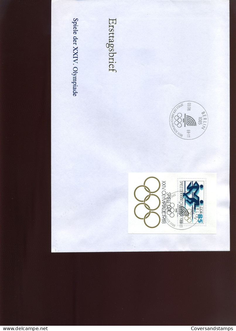 DDR  -  FDC  -  Olympische Spelen 1988                                   - Otros & Sin Clasificación