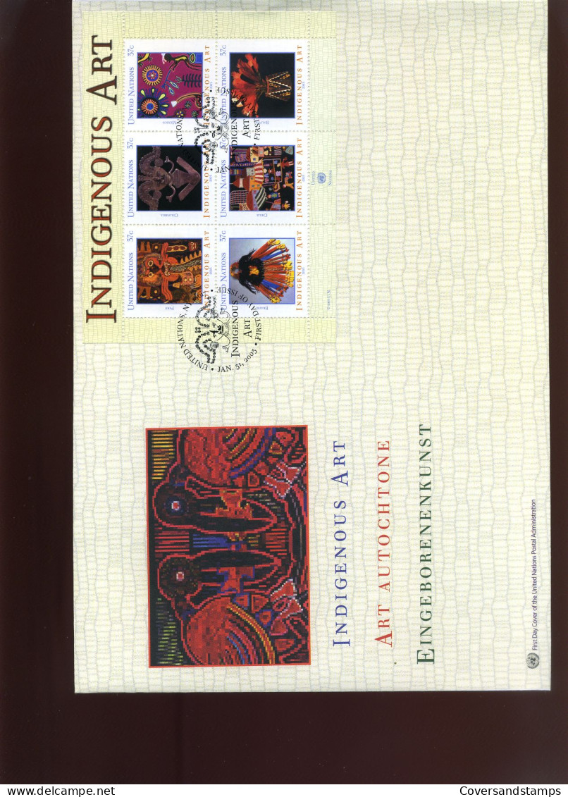 UNO  -  FDC  -  Indigenous Art                                  - FDC
