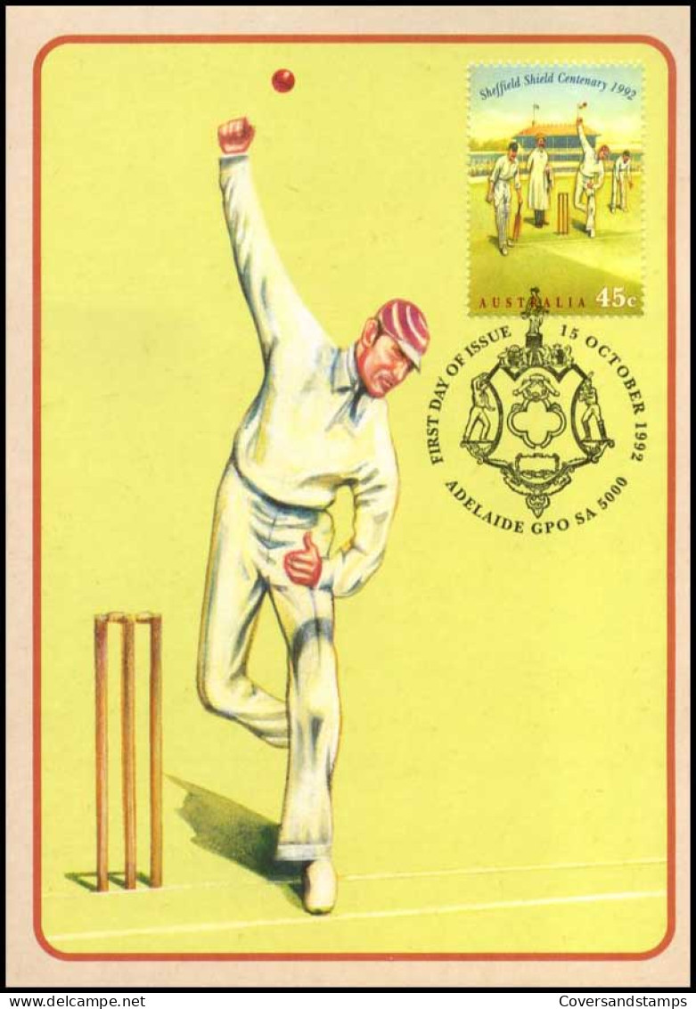 Australië  - MK - Sport : Sheffield Shield Centenary                                           - Cartes-Maximum (CM)