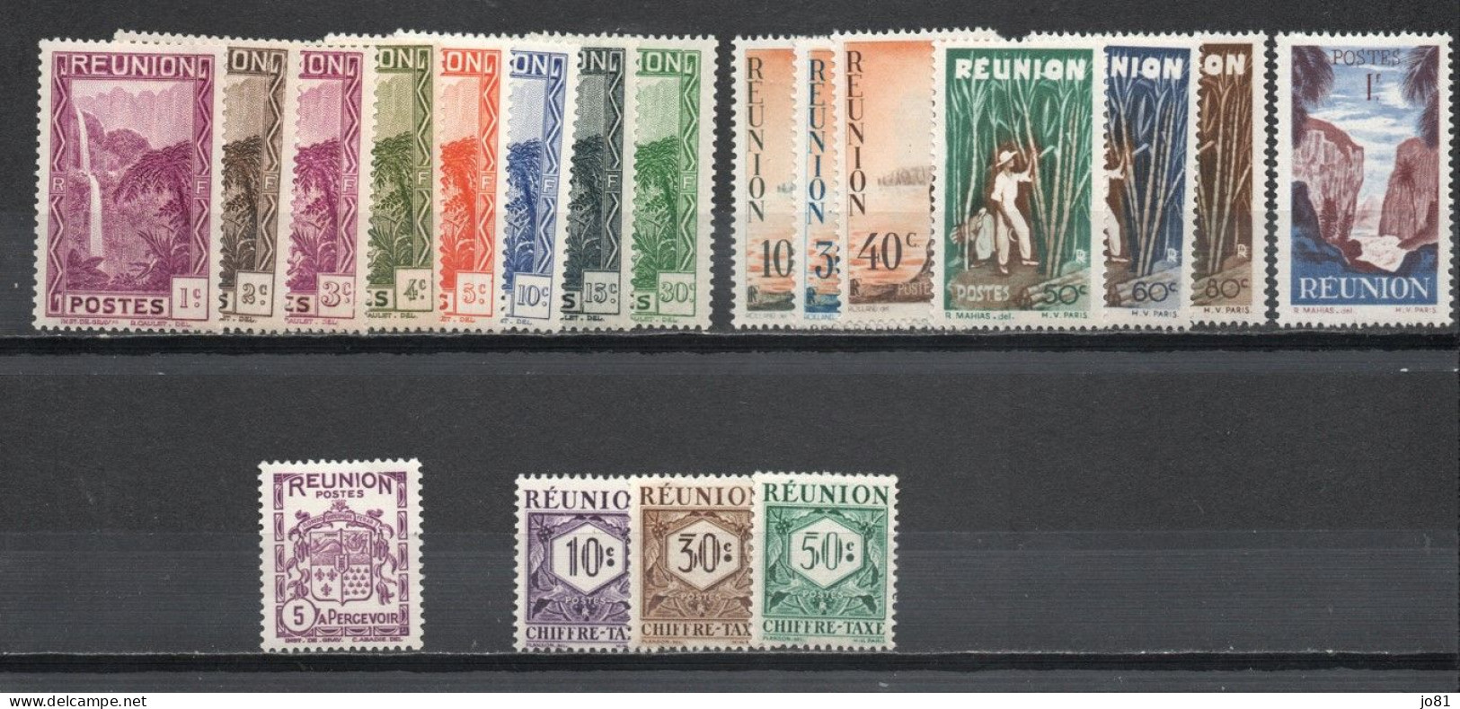 Réunion Lot 19 Timbres Différents Neuf Sans Charnière XX MNH - Unused Stamps