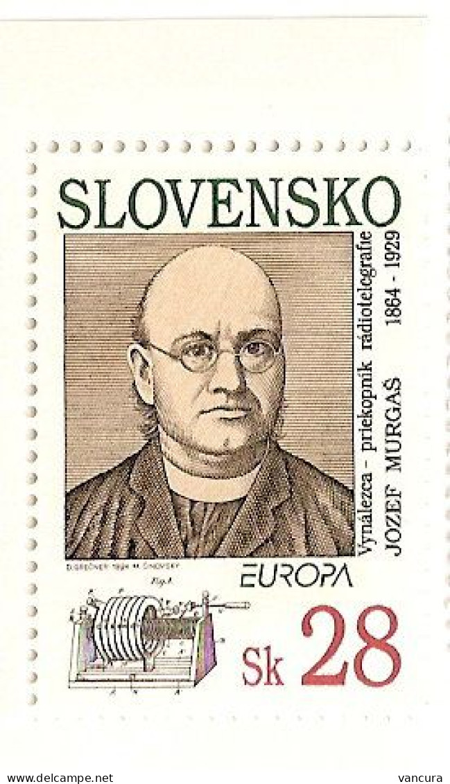 ** 30 Slovakia EUROPA 1994 Sheet Jozef Murgas, Inventor Of Radiotelegraphy - Telecom