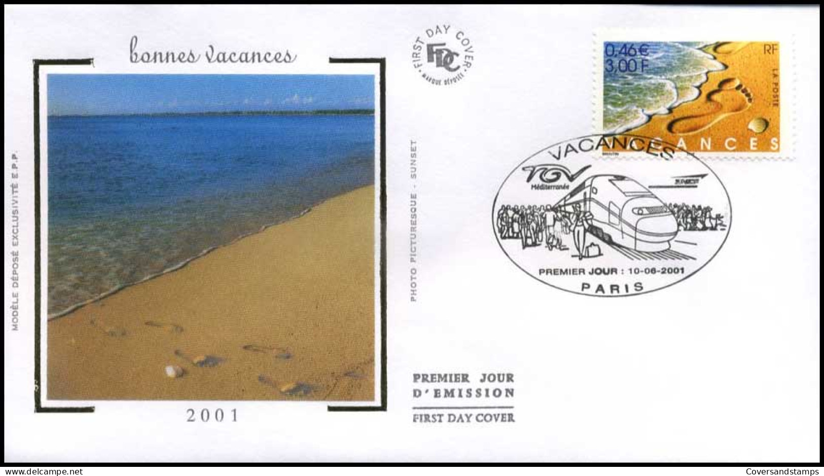 Frankrijk - FDC - Bonnes Vancances 2001                                     - 2000-2009