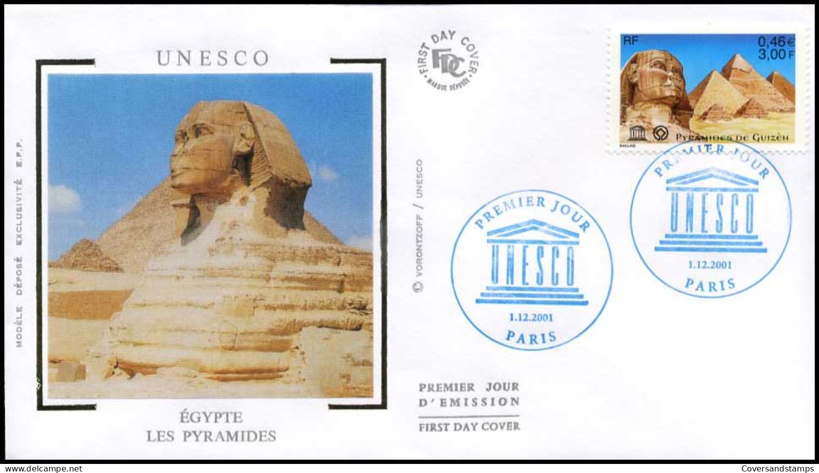 Frankrijk - FDC - UNESCO : Egypte, Les Pyramides                                       - 2000-2009