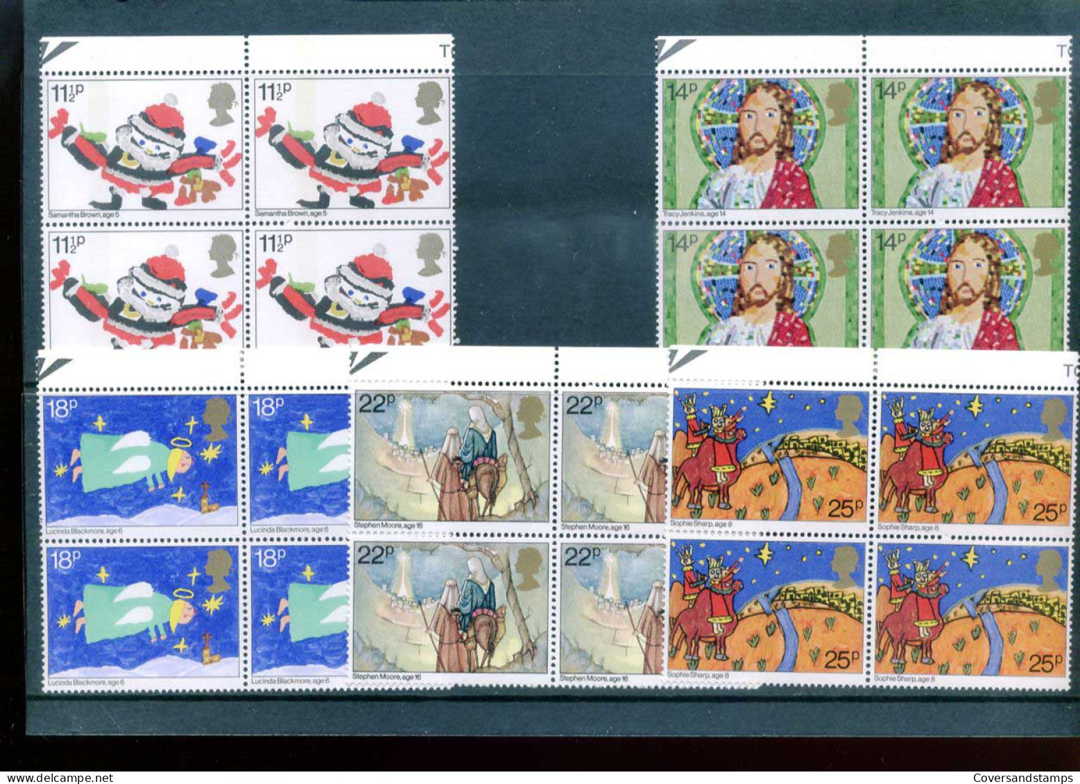 Groot-Brittannië  - Christmas In Block Of 4 - Y 1011/15 - Sc 960/64    **  MNH                  - Unused Stamps