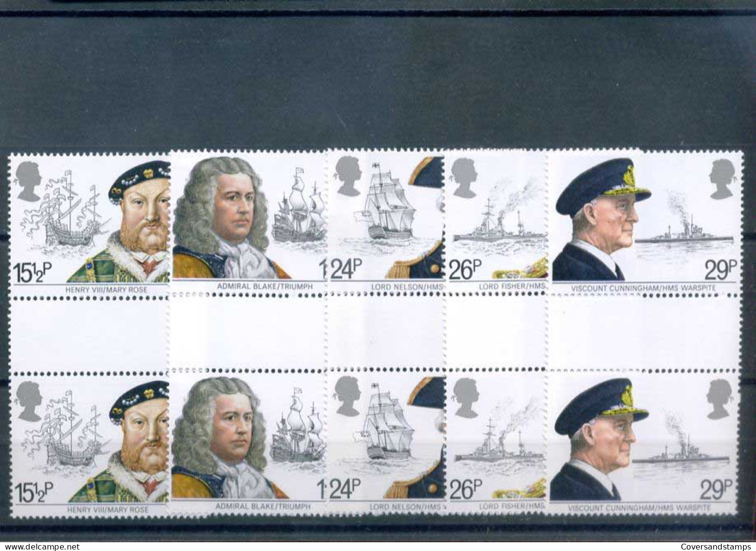 Groot-Brittannië  - Lord Nelson Etc. - Y 1047/51 - Sc 991/95    **  MNH                  - Nuevos