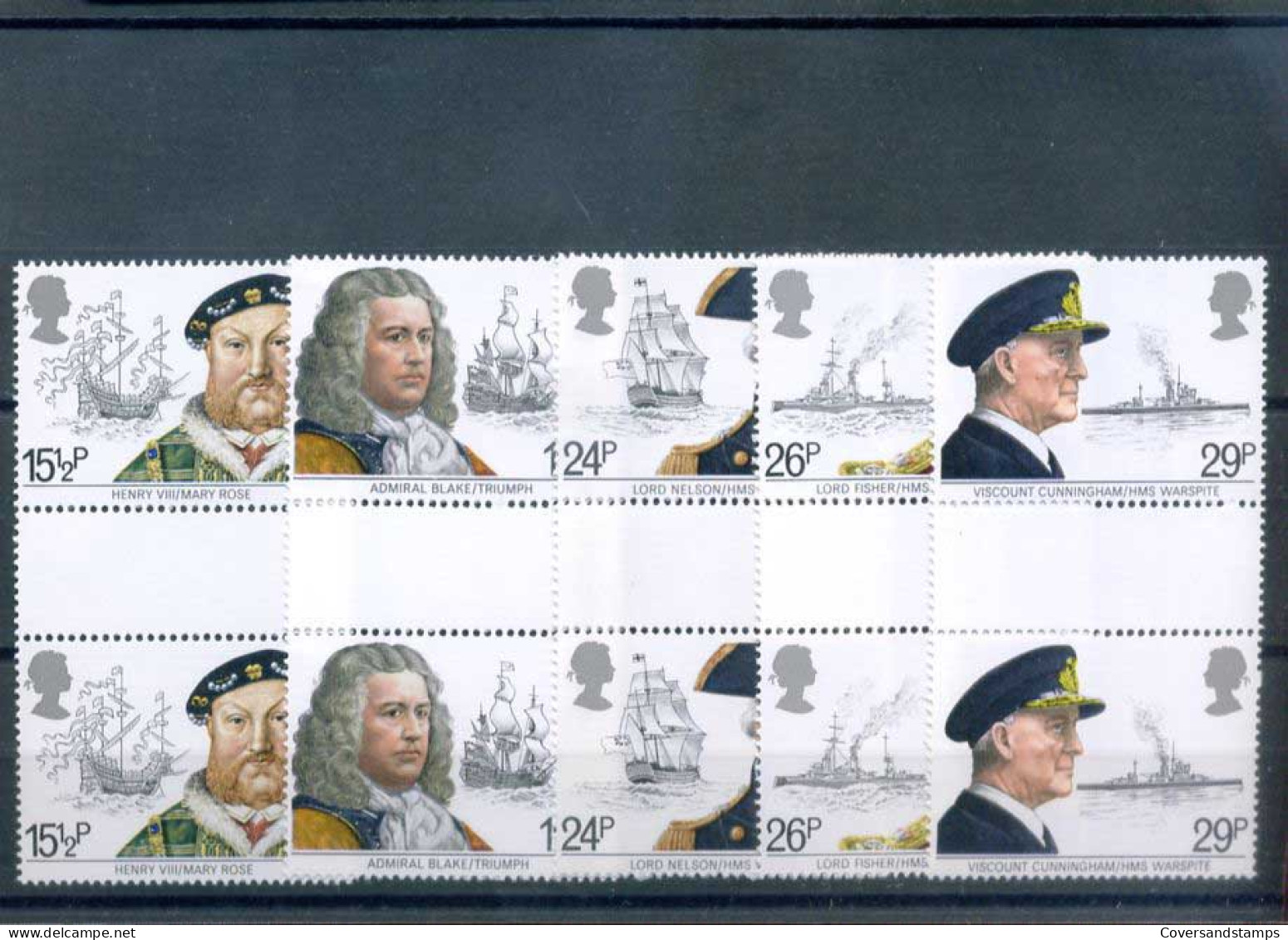 Groot-Brittannië  - Lord Nelson Etc. - Y 1047/51 - Sc 991/95    **  MNH                  - Ongebruikt