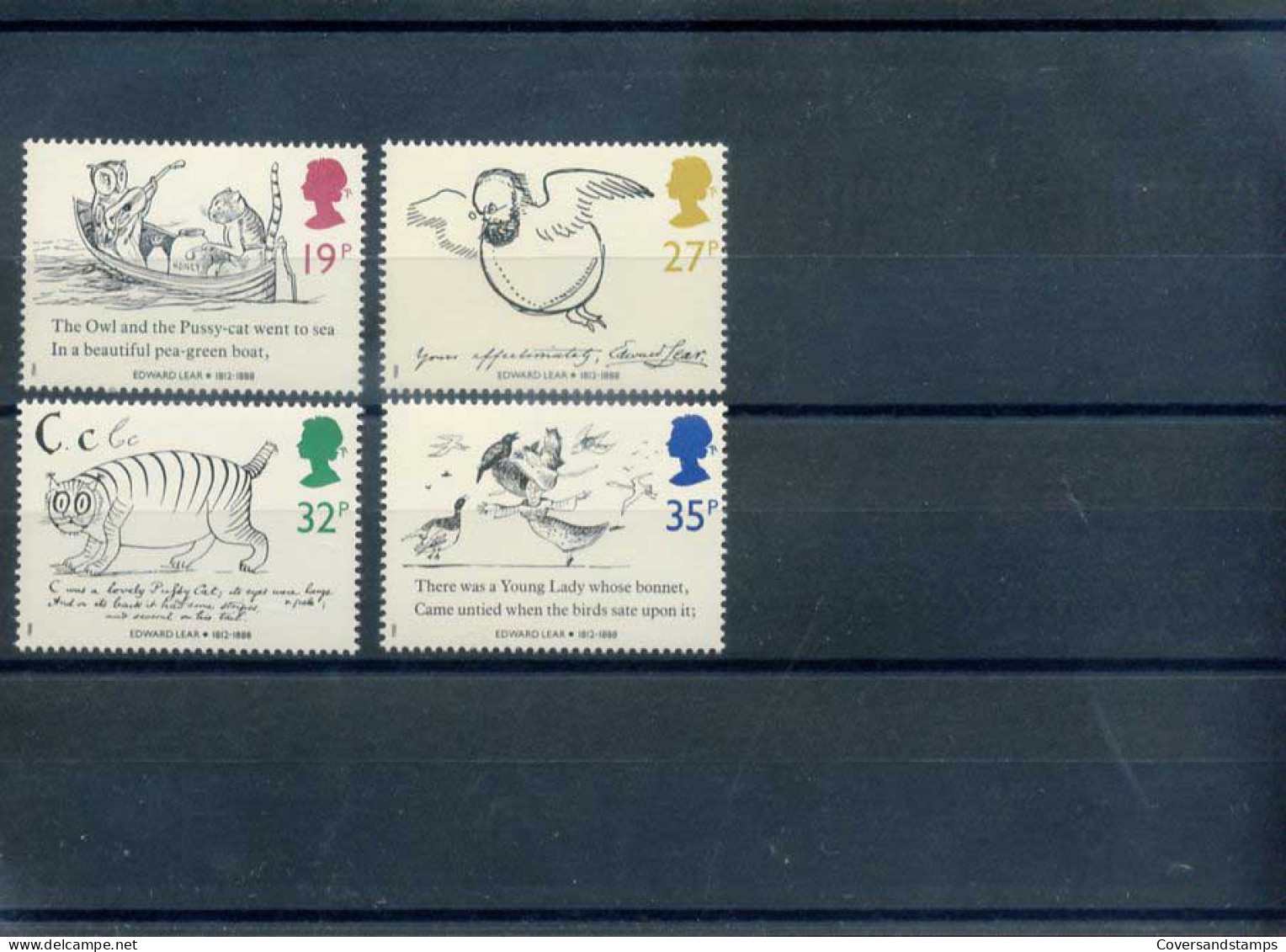 Groot-Brittannië  - Edward Lear - Y 1336/39 - Sc 1226/29     **  MNH                  - Nuevos