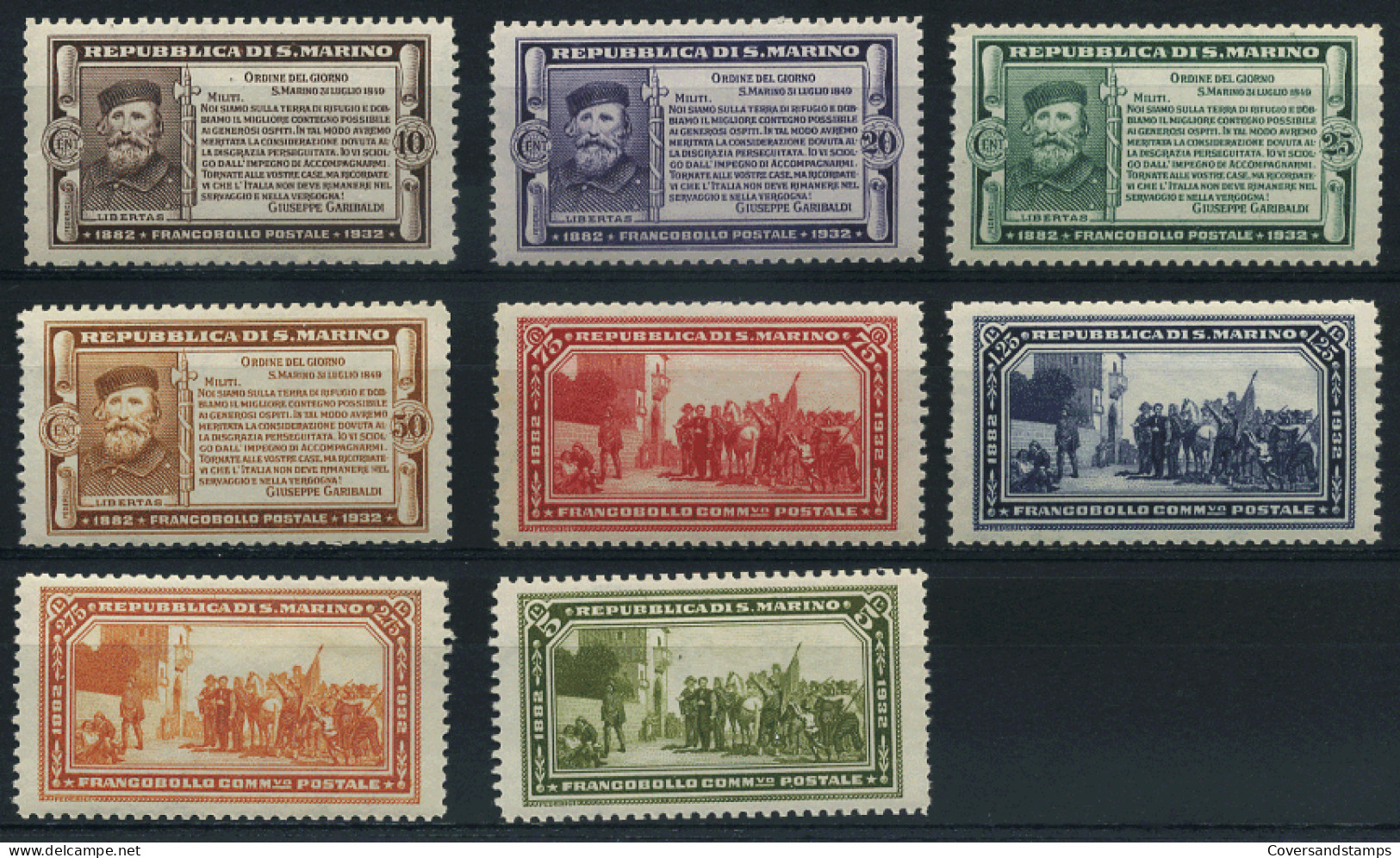 San Marino - 168/75  Garibaldi  ** MNH                                                    - Unused Stamps
