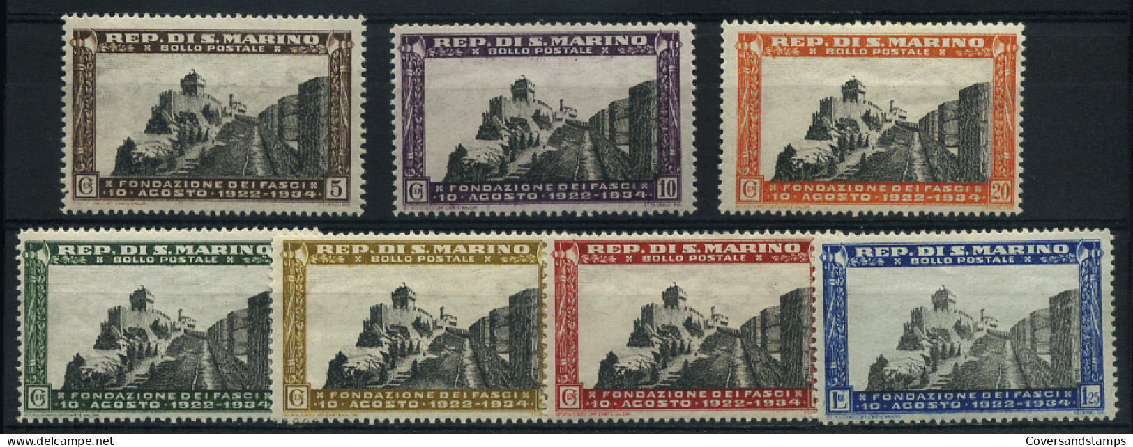 San Marino - Sassone 186/92 ** MNH                                                    - Unused Stamps
