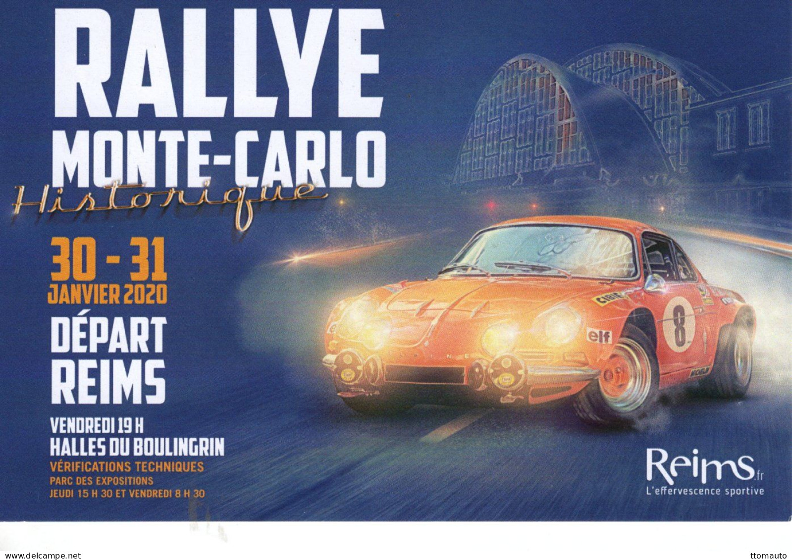 XXII Rallye Monte-Carlo 2020 - Publicité - Alpine-Renault A110   -  CPM - Rally