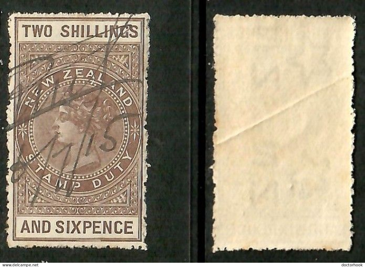 NEW ZEALAND    Scott # AR 33 USED---CREASE (CONDITION PER SCAN) (Stamp Scan # 1042-4) - Steuermarken/Dienstmarken