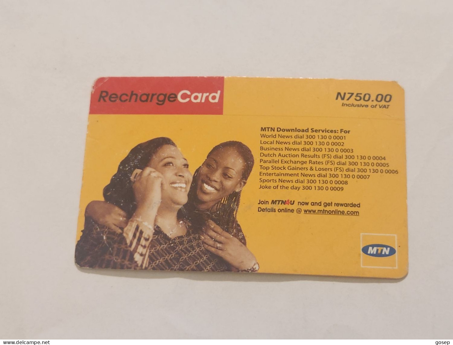 NIGERIA(NG-MTN-REF-0015)-Mother And Daughter-(50)-(4866-6165-1864)-(N750.00)-used Card - Nigeria