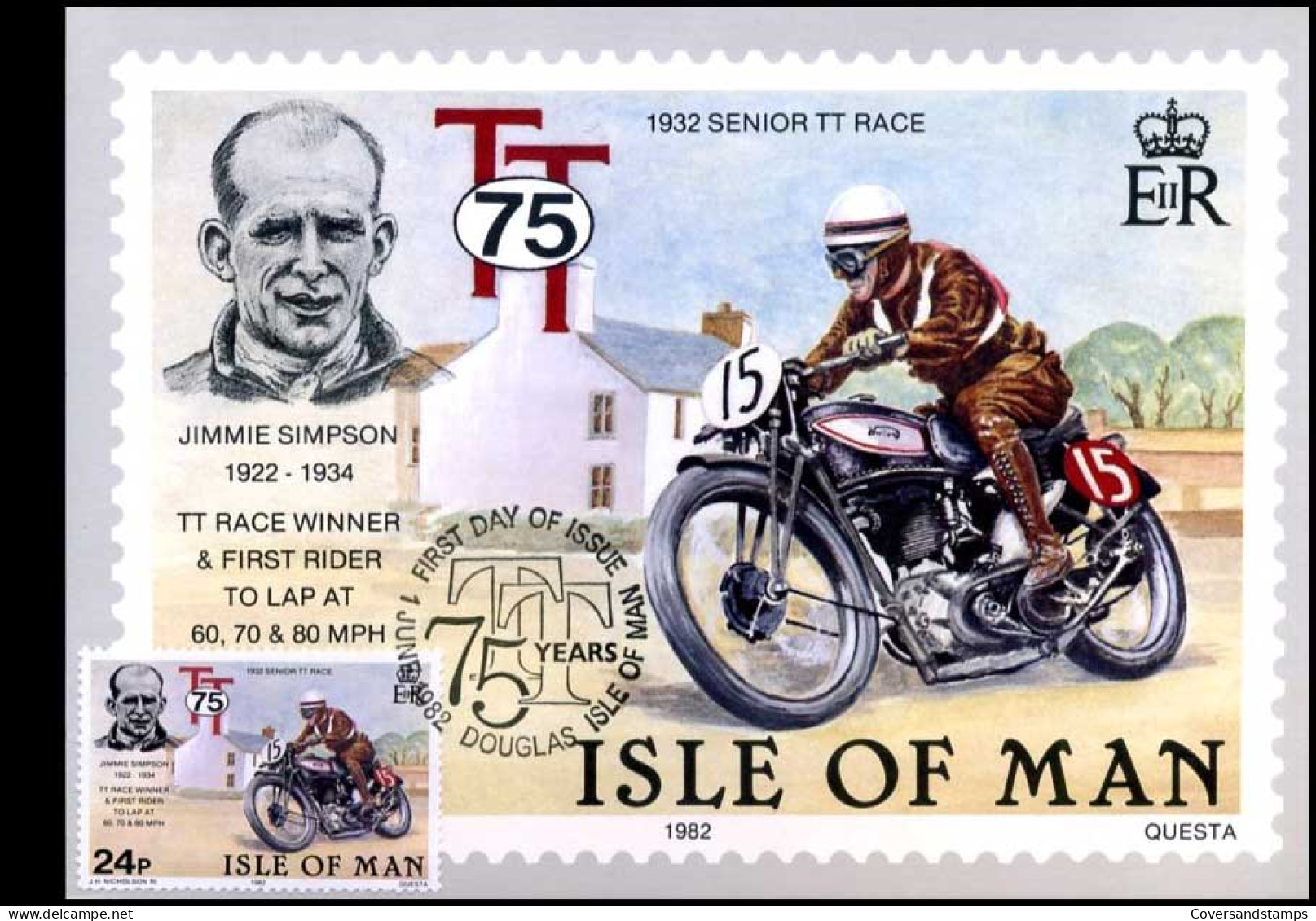 Isle Of Man - MK - TT Races, Jimmie Simpson                  - Man (Insel)