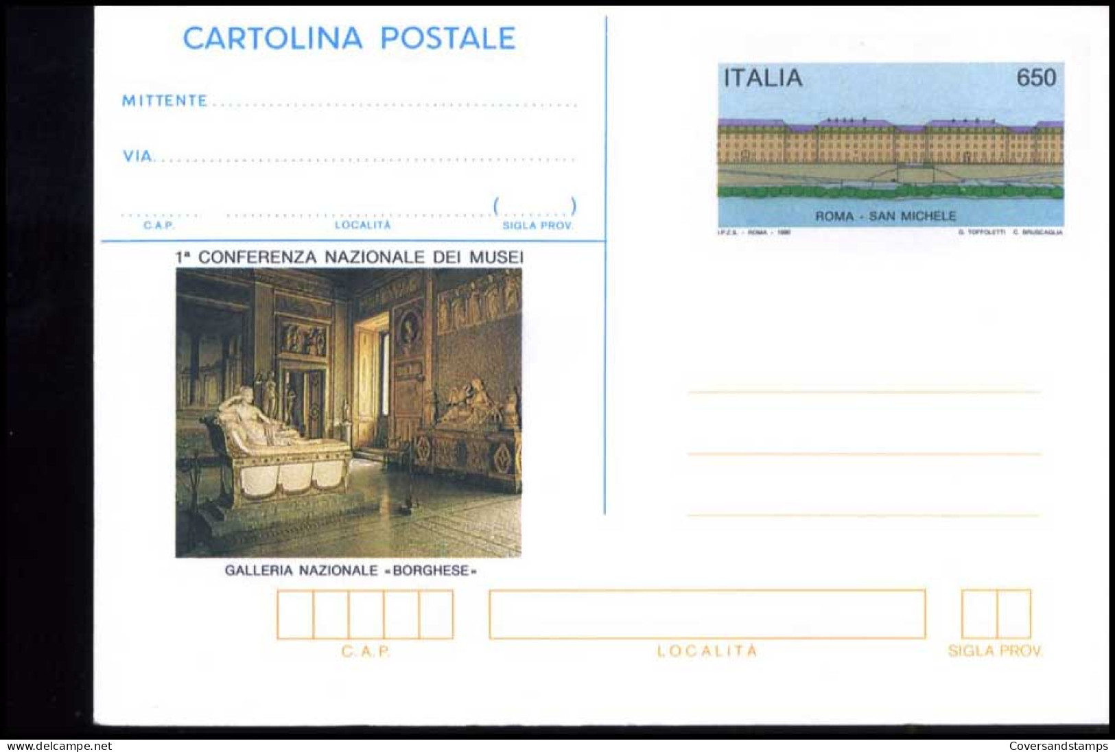 Italië - Postkaart - 1° Conferenza Nazionale Dei Musei                            - Stamped Stationery