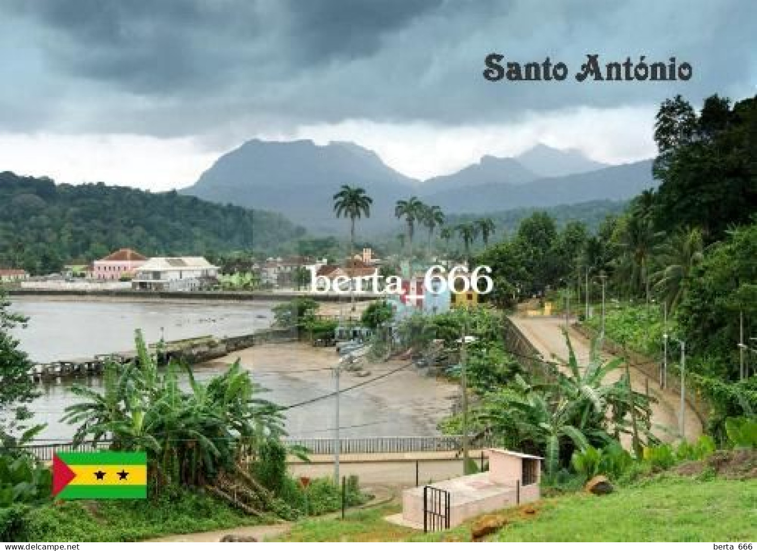 Principe Island Santo Antonio Overview Sao Tome And Principe New Postcard - Sao Tome En Principe