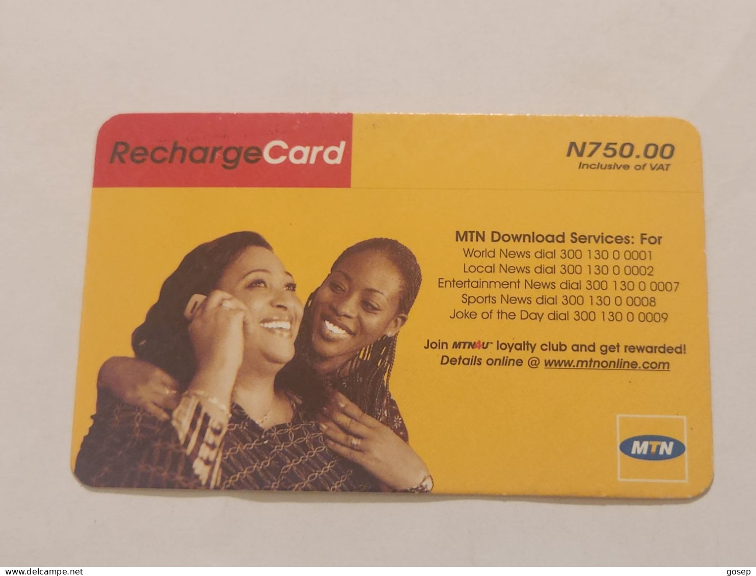 NIGERIA(NG-MTN-REF-0015)-Mother And Daughter-(54)-(7560-9705-4926)-(N750.00)-used Card - Nigeria