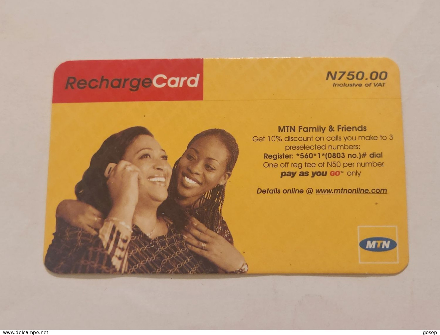 NIGERIA(NG-MTN-REF-0015)-Mother And Daughter-(57)-(8406-9541-7412)-(N750.00)-used Card - Nigeria