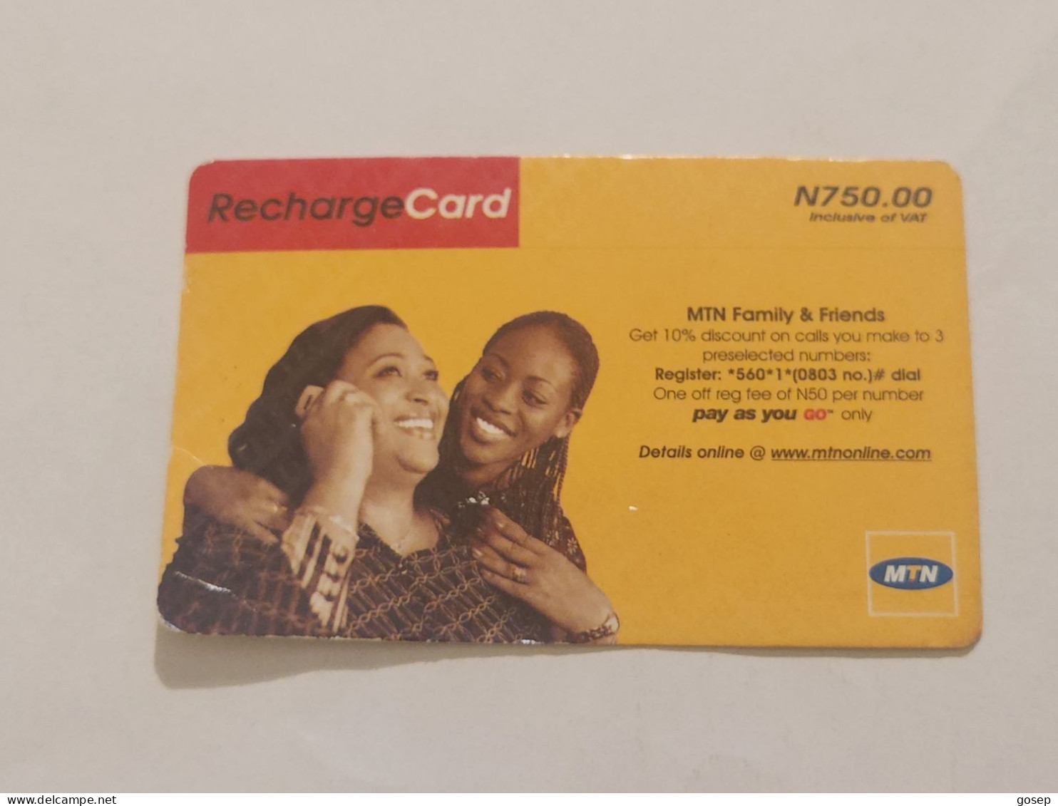 NIGERIA(NG-MTN-REF-0015)-Mother And Daughter-(58)-(8642-2120-0749)-(N750.00)-used Card - Nigeria