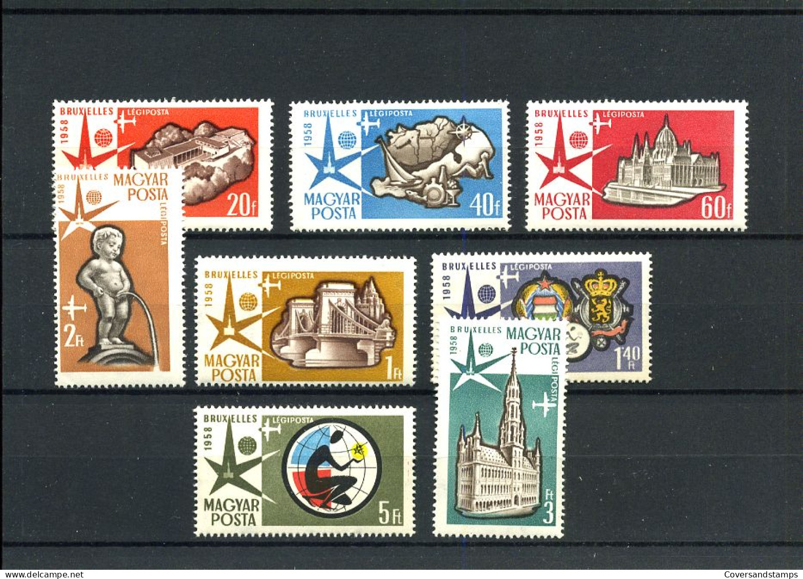 Hongarije - 198/05 Expo 58 Brussel - MH - Unused Stamps