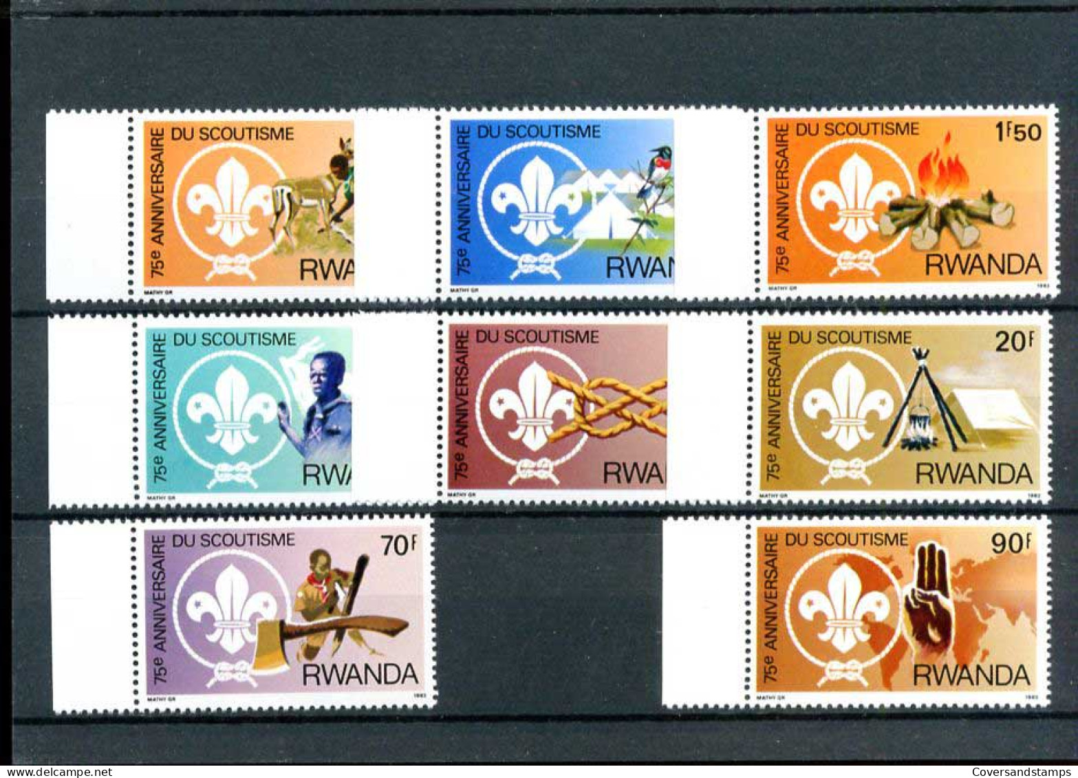 Rwanda -  COB 1141/48  ** MNH      Scoutisme                     - Nuevos