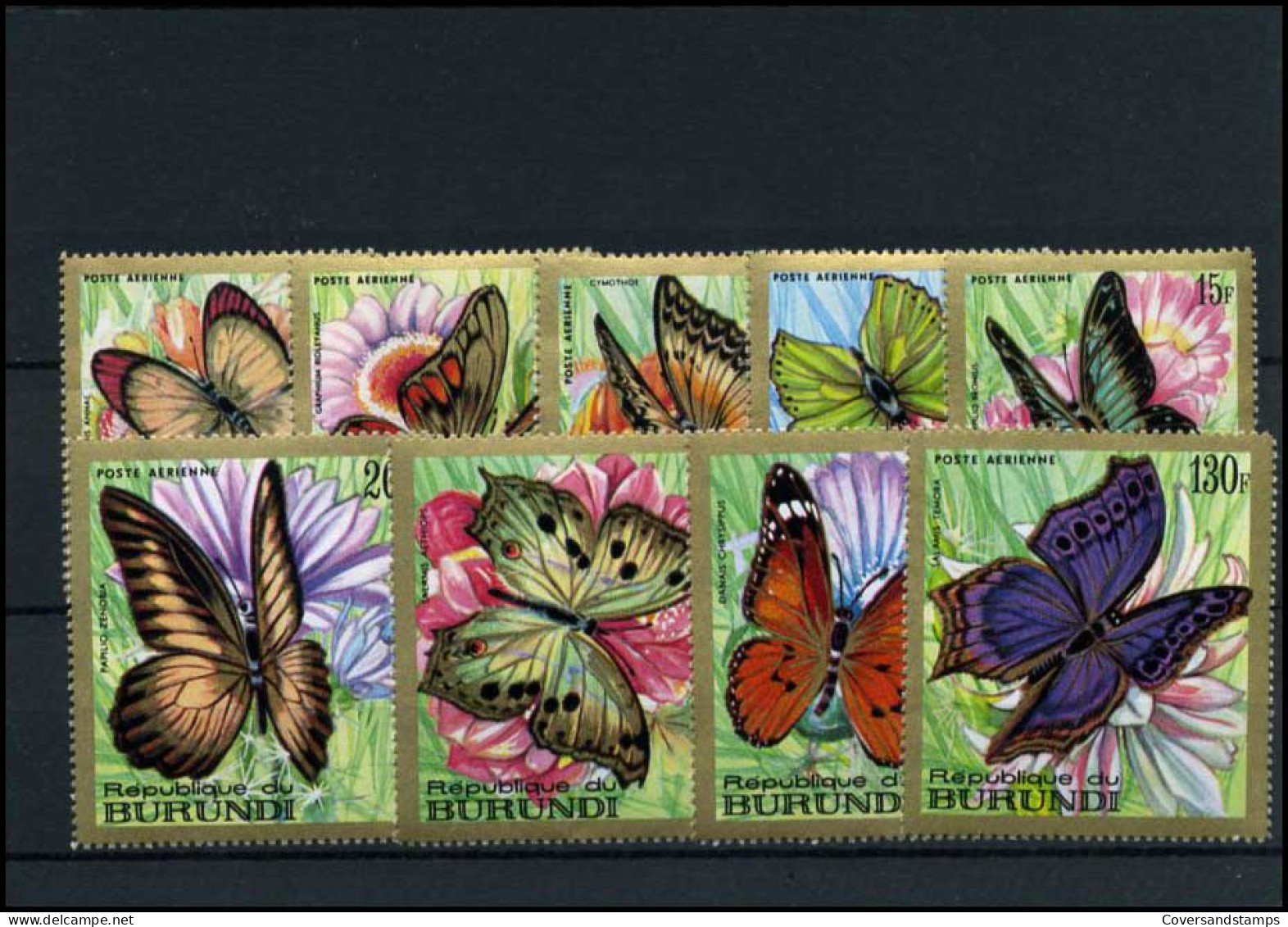 Burundi - PA82/90   ** MNH (verkleurde Gom)                                   - Unused Stamps