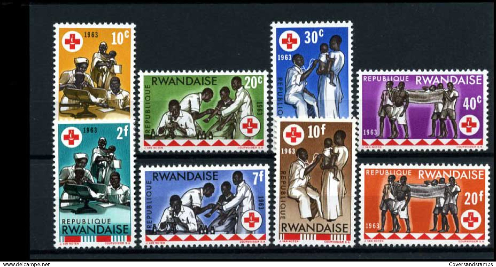 Rwanda - 44/51   ** MNH                                   - Unused Stamps